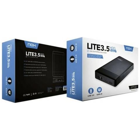Scatola Esterna Nox 3,5' Usb 3.0 Nero 3,5' - Foto 1