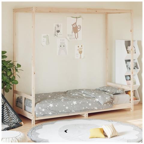 Giroletto Per Bambini 80x200 Cm In Legno Massello Di Pino - Foto 1