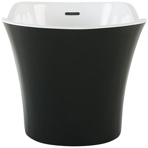 Vasca Da Bagno Freestanding Dulcina 170 X 80 Cm Nero/bianco - Foto 2