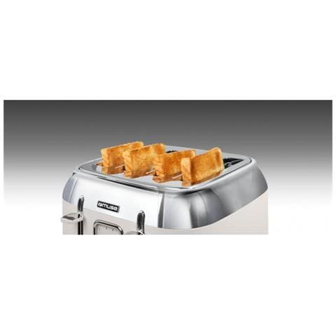 Ms-131 Sc Tostapane 6 4 Fetta /e 1800 W Acciaio Inossidabile, Bianco - Foto 2