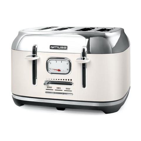 Ms-131 Sc Tostapane 6 4 Fetta /e 1800 W Acciaio Inossidabile, Bianco - Foto 1