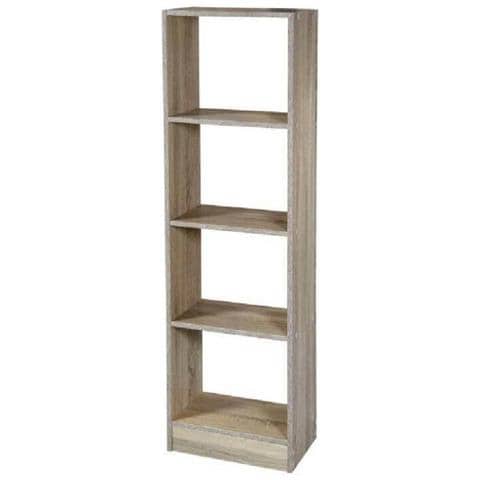 Trade Shop - Mobile Libreria Gaia Scaffale 4 Ripiani In Legno Color Rovere 40x24x137cm 769665 - Foto 1