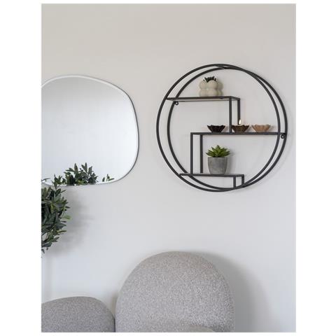 Mensola Rotterdam - Nero - Metallo - 62x62x14 Cm - Foto 2