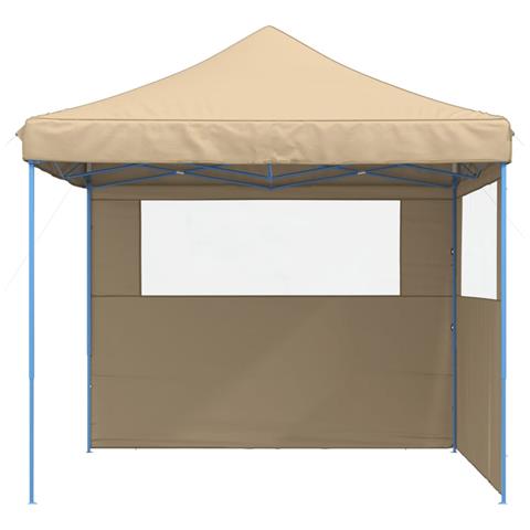 Tendone Per Feste Pieghevole Pop-up Con 2 Pareti Beige - Foto 3