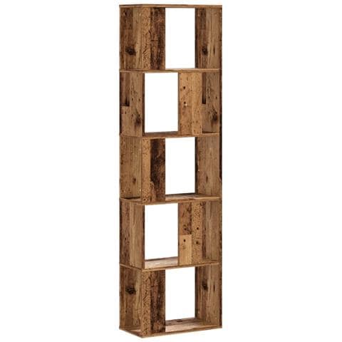 Libreria 5 Ripiani Legno Vecchio 45x23,5x162,5cm Multistrato - Foto 2