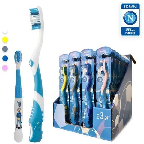 KST-K1NA48 - Spazzolino Da Denti Napoli Official Product - Adulto + Bambino - Mixed Color - Confezione 48 Pezzi - Foto 1