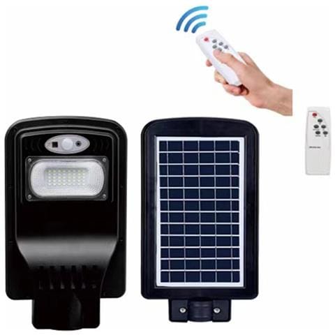Lampione Stradale Faro A Led 40w Con Pannello Solare Telecomando Crepuscolare - Foto 1