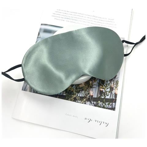 Maschera Per Gli Occhi In Seta Di Gelso 22 Momme Green - Foto 2