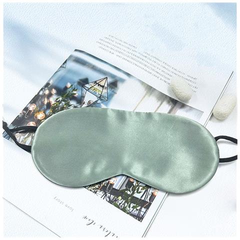 Maschera Per Gli Occhi In Seta Di Gelso 22 Momme Green - Foto 3