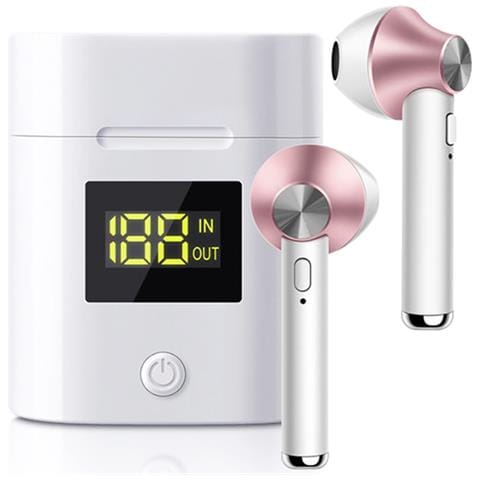 Auricolari Senza Fili Tws Bluetooth 5.0 Jeezpro Con Display A Led, Rosa - Foto 1