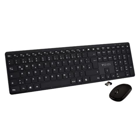 Tastiera e Mouse Wireless 0662919115581  (Layout Tedesco) Colore Nero - Foto 1