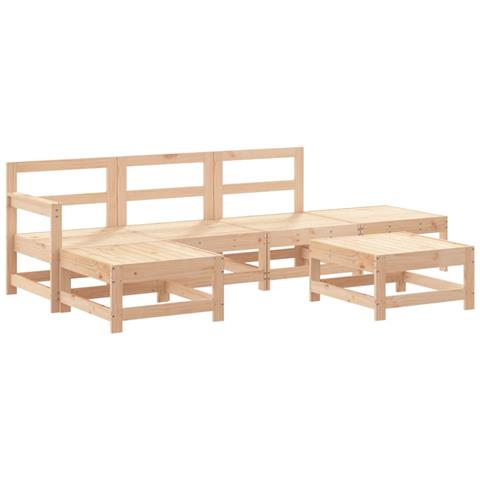 Set Salotto Da Giardino 6 Pz In Legno Massello Di Pino - Foto 2
