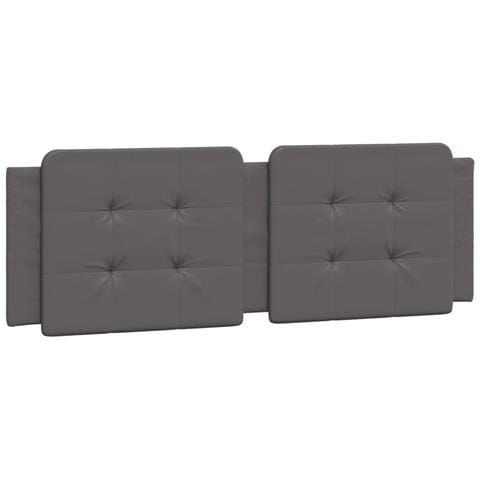 Cuscino Testiera Grigio 160 Cm In Similpelle - Foto 2