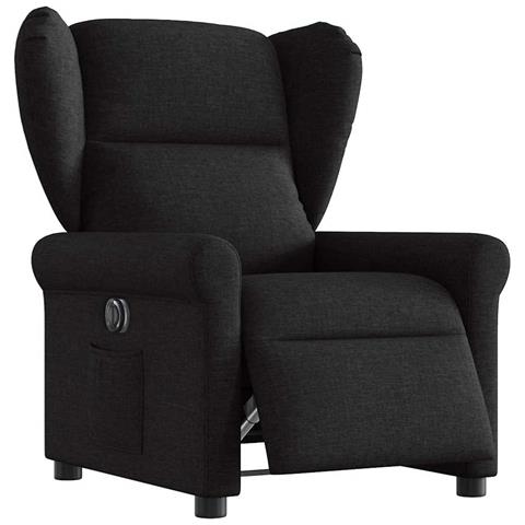 Poltrona Elettrica Reclinabile Nera In Tessuto - Foto 1