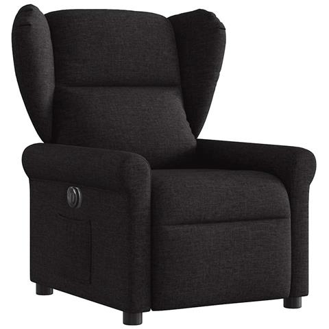 Poltrona Elettrica Reclinabile Nera In Tessuto - Foto 3