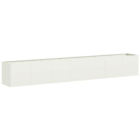Fioriera Bianca 280x40x40 Cm In Acciaio Laminato A Freddo - Foto 2