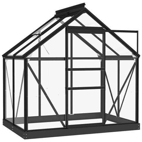 Lusso Casadino -  Serra In Vetro Antracite 155x103x191 Cm Telaio In Alluminio - Foto 1