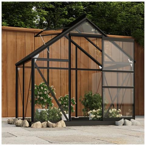 Lusso Casadino -  Serra In Vetro Antracite 155x103x191 Cm Telaio In Alluminio - Foto 8