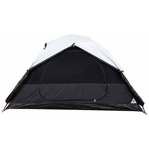 Tenda Campeggio a Cupola 2 Persone Bianca Tessuto Oscurante - Foto 8