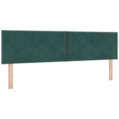 Testiera Design a Blocchi Diamante Verde Scuro 180 cm in Velluto - Foto 1