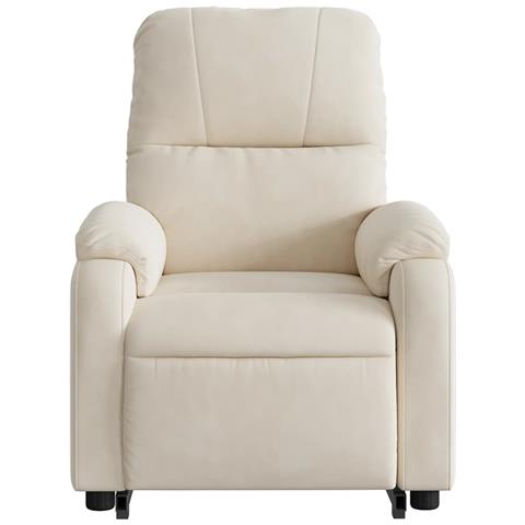 Poltrona Alzapersona Reclinante Massaggiante Beige Microfibra - Foto 9