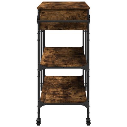 Carrello da Cucina Rovere Fumo 105x42x95 cm Legno Multistrato - Foto 9