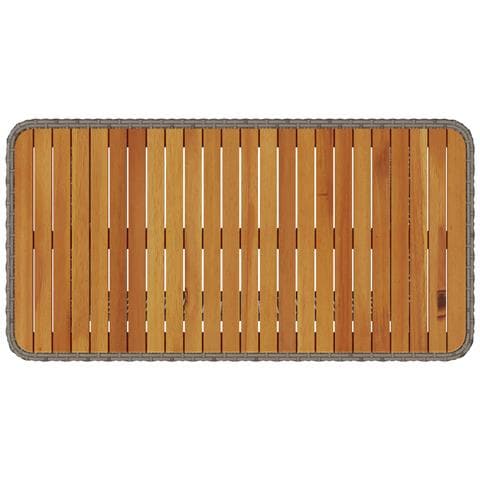 Set da Pranzo da Giardino 4 Pezzi con Cuscini Grigio in Polyrattan e Acacia - Foto 9