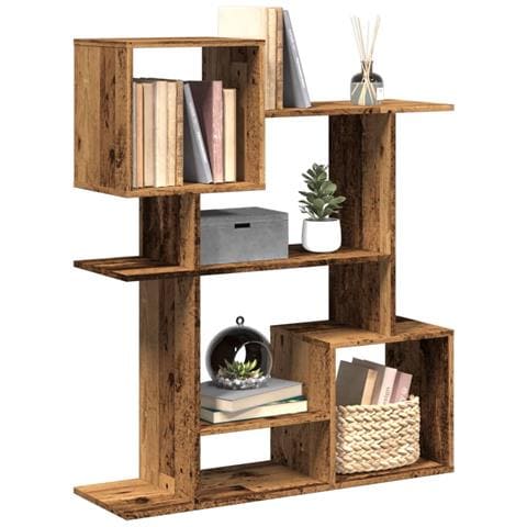 Libreria Divisorio Legno Antico 92x29x112 cm in Truciolato - Foto 2