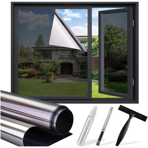 Lifetree Pellicola Per Finestre A Specchio Autoadesiva Uv Oscurante 44,5x200 Cm - Foto 1