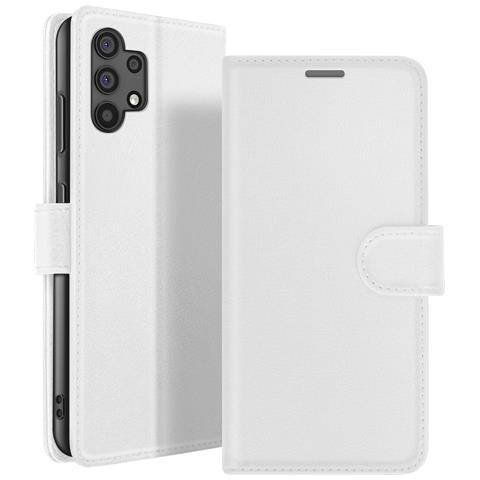 Custodia A Portafoglio Per Galaxy A32 4g Con Supporto E Linguetta Magnetica, Bianco - Foto 1