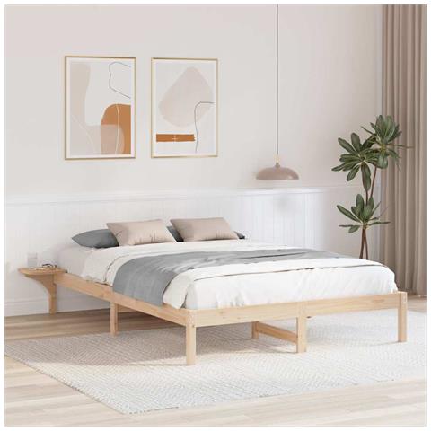 Rete letto con comodini Marrone Marrone - Foto 2