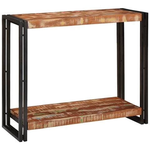 Tavolo consolle 90 x 33 x 75 cm legno massello di riciclo - Foto 2