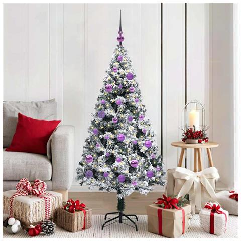 Albero di Natale artificiale con 150 LED Bianco 150 cm - Foto 2
