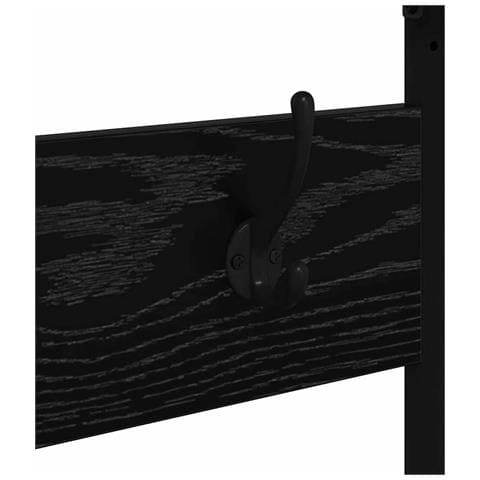 Stendibiancheria con lo scaffale Rovere Nero 100 x 41 x 184 cm - Foto 9