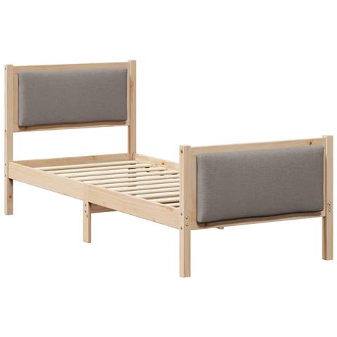 Struttura del letto con testiera Talpa 80 x 200 cm Tessuto - Foto 1