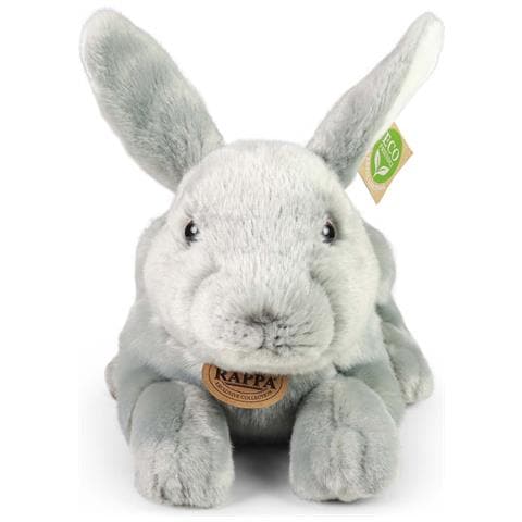 Peluche Coniglio 33cm Realista Ultra Morbido In Materiale Riciclato Ecologico, Grigio - Foto 2