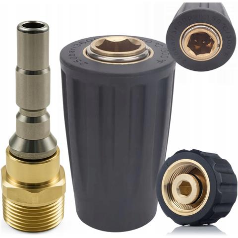 Set Di Accessori Quickset M22 - Compatibile Con Idropulitrici Kärcher Hd Hds | Pressione 250 Bar | Temperatura 150°c | Filettatura M22x1,5 Mm - Foto 1