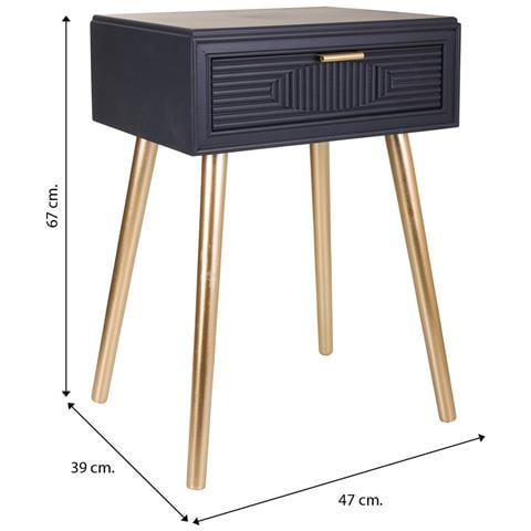Tavolo In Legno Grigio Scuro 47x39x67h - Foto 8
