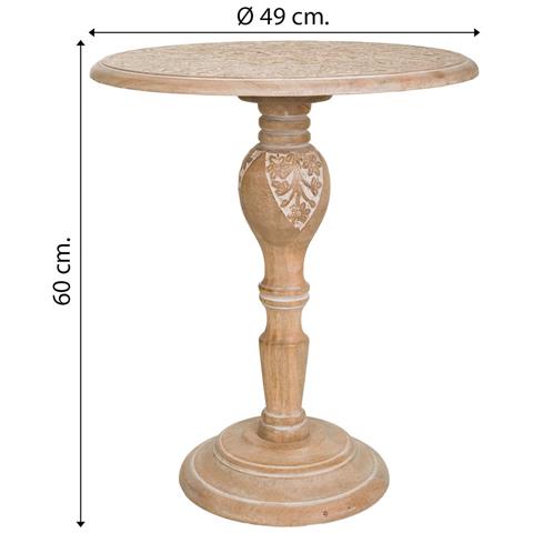Comodino Laterale In Legno Marrone Artigianale 60x60x60h Cm - Foto 6