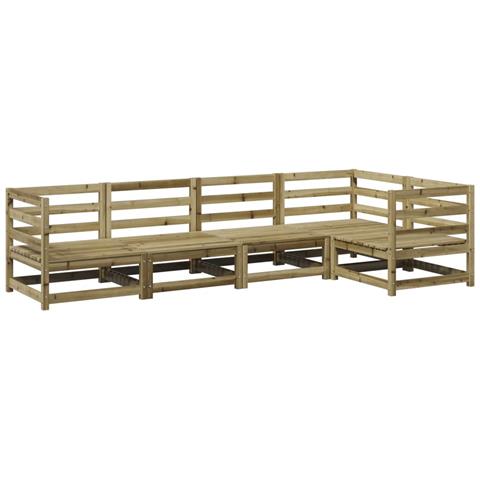 Set Divani da Giardino 5 pz in Legno Impregnato di Pino - Foto 1