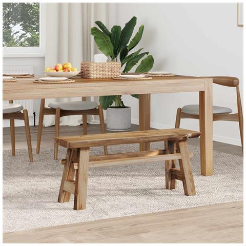 panchina Naturale 100 x 29 x 43,5 cm Legno di teak solido - Foto 2