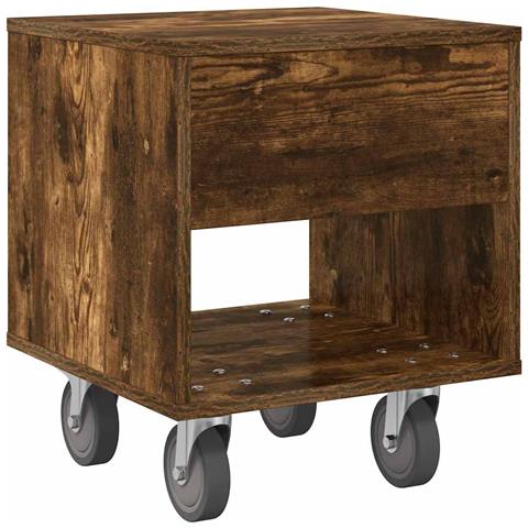 Comodino 2 pcs Rovere fumé 40,5 x 40 x 48 cm Legno multistrato - Foto 9