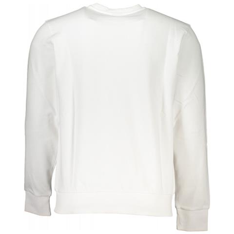 FELPA BIANCA SENZA CERNIERA PER UOMO - Colore: Bianco, Taglia: XL - Foto 2