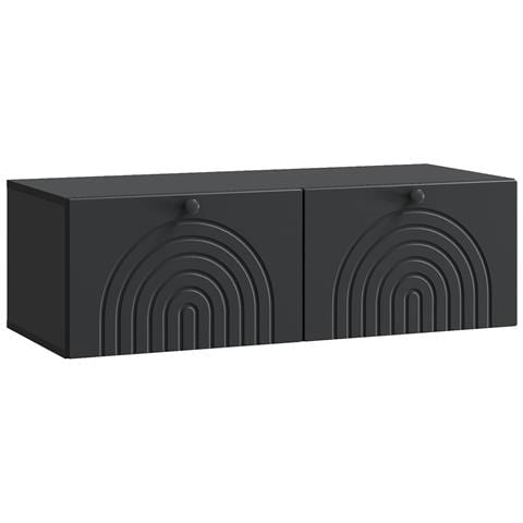 Mobile Porta TV da Muro Montaggio a parete Nero 99 x 41 x 30 cm - Foto 1