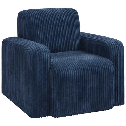 Poltrona Blu navy corduroy - Foto 1