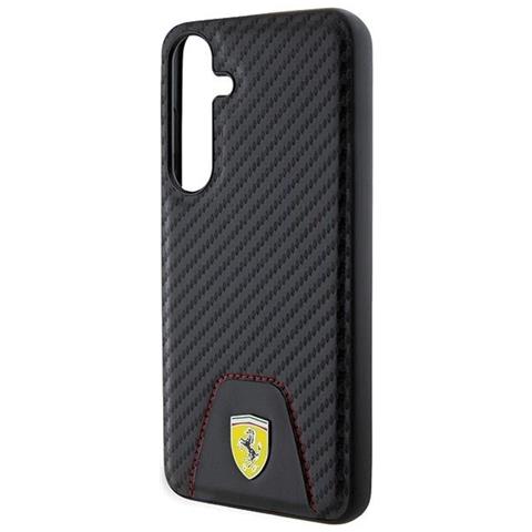 Ferrari Carbon Custodia Rigida Per Samsung Galaxy S24+ - Nera - Foto 2