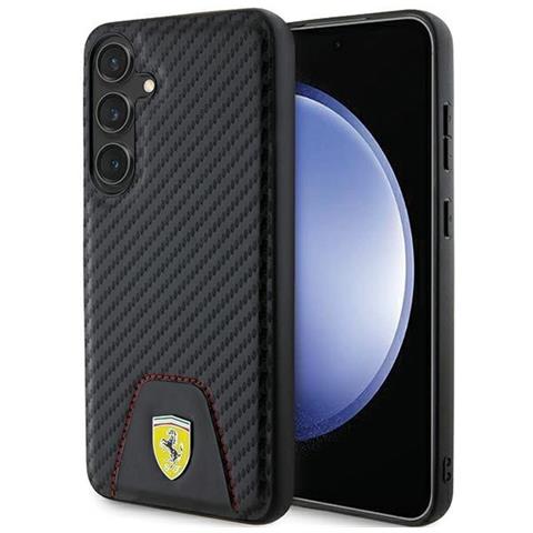 Ferrari Carbon Custodia Rigida Per Samsung Galaxy S24+ - Nera - Foto 7