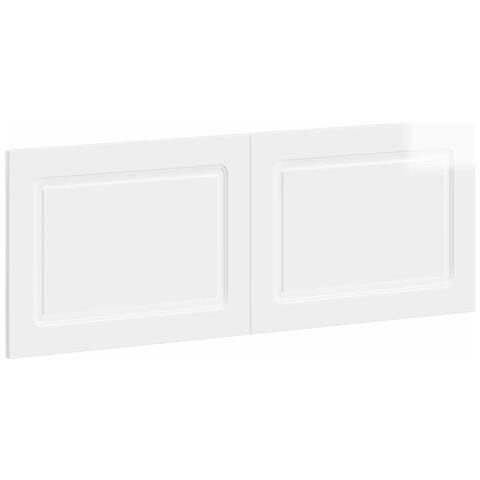 Testiera da Muro UTRECHT Bianco Lucido Legno ingegnerizzato - Foto 1