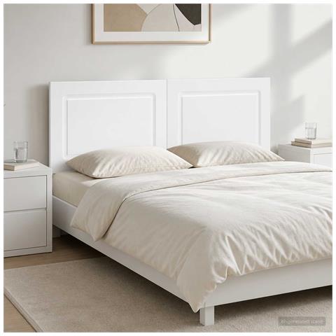 Testiera da Muro UTRECHT Bianco Lucido Legno ingegnerizzato - Foto 2
