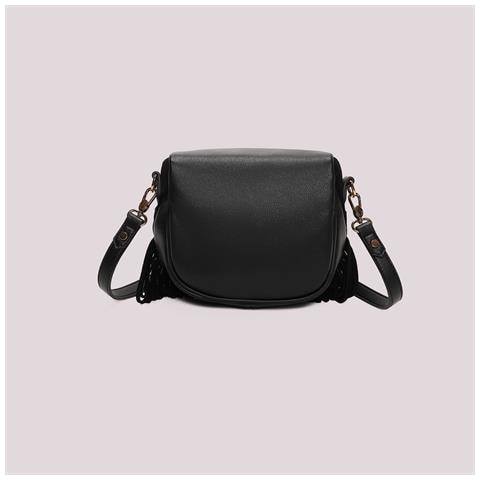 borsa marsupio con frange e borchie NERO - Foto 4